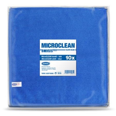 Törlőkendő, univerzális, 10 db, 32x32 cm, BONUS "MicroCLEAN", kék