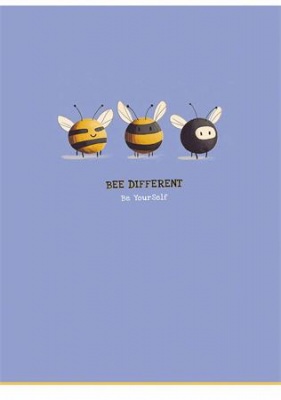 Füzet, tűzött, A4, kockás, 40 lap, SHKOLYARYK, "Bee different", vegyes