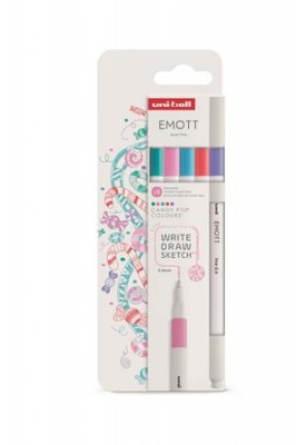 Tűfilc készlet, 0,4 mm, UNI "Emott Candy Pop", 5 különböző szín