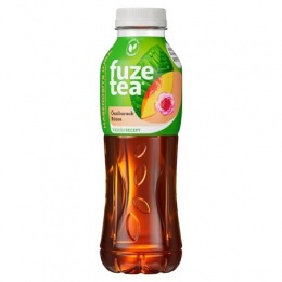 Üdítőital, szénsavmentes, 0,5 l, FUZETEA, barack-rózsa